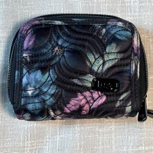 Lug Split RFID Wallet Black Bloom